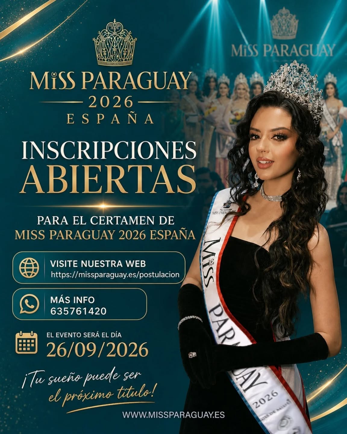 La próxima Miss Paraguay España 2026 podría ser tú imagen complementaria